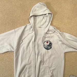 Brandy Melville White Zip Hoodie